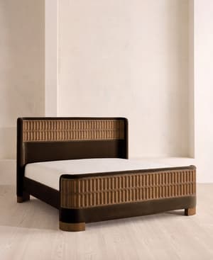 Devon Bed - King - Velvet - Chocolate - Listing Image