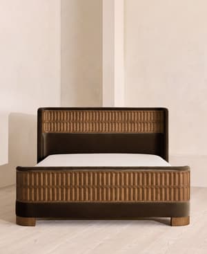 Devon Bed - Queen - Velvet - Chocolate - US - Hover Image