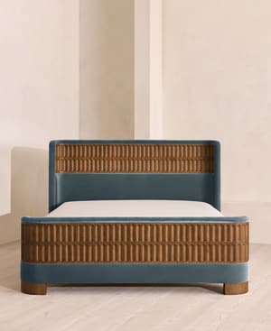 Devon Bed - King - Velvet - Grey Blue - Hover Image