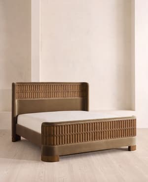 Devon Bed - King - Velvet - Truffle - UK - Listing Image