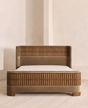 Devon Bed - Queen - Velvet - Truffle - US - Hover Image
