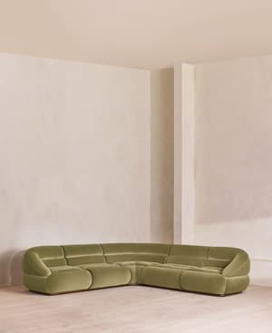 Edison Modular Sofa - Corner Sofa - Velvet - Lichen UK - Listing Image