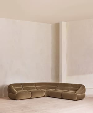 Edison Modular Sofa - Corner Sofa - Velvet - Truffle UK - Listing Image