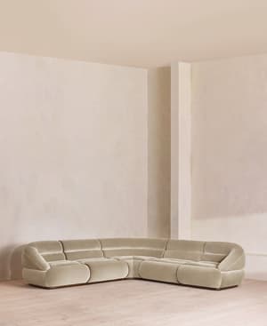 Edison Sectional Sofa - Corner Sofa - Velvet - Oyster US - Listing Image