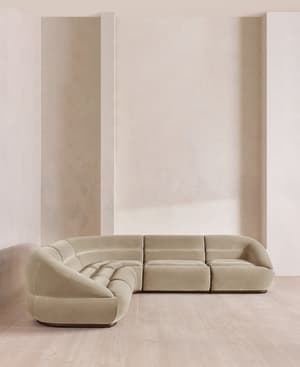 Edison Sectional Sofa - Corner Sofa - Velvet - Oyster US - Hover Image