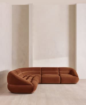 Edison Modular Sofa - Corner Sofa - Velvet - Cinnamon UK - Hover Image