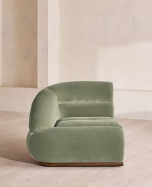 Edison Modular Sofa - Left Arm Module - Velvet - Seafoam - UK - Listing Image