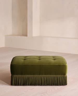 Elowen Ottoman - Velvet - Olive - UK - Hover Image