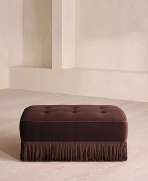 Elowen Ottoman - Velvet - Aubergine - US - Hover Image
