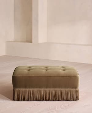 Elowen Ottoman - Velvet - Truffle - UK - Hover Image