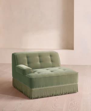 Elowen Sectional Sofa - Left Arm Module - Velvet - Seafoam - US - Hover Image