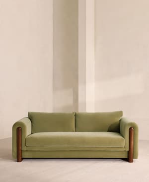 Farrell Three Seater Sofa - Velvet - Lichen - Listing Image