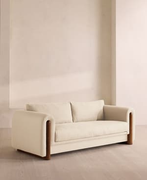 Farrell Three Seater Sofa - Linen - Bisque - UK - Hover Image