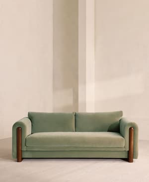 Farrell Three Seater Sofa - Velvet - Seafoam - UK - Listing Image