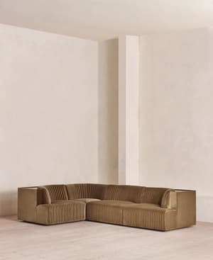 Hamish Modular Sofa - L-Shape Sofa - Velvet - Truffle - UK - Listing Image
