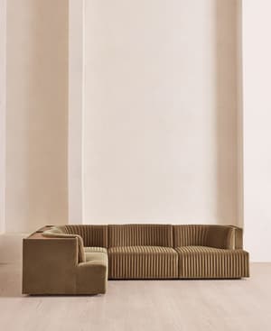 Hamish Modular Sofa - L-Shape Sofa - Velvet - Truffle - UK - Hover Image