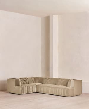 Hamish Modular Sofa - L-Shape Sofa - Velvet - Oyster - UK - Listing Image