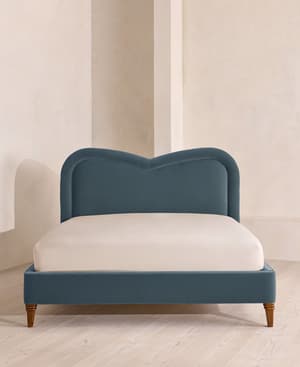 Keira Bed - King - Velvet - Grey Blue - UK - Hover Image