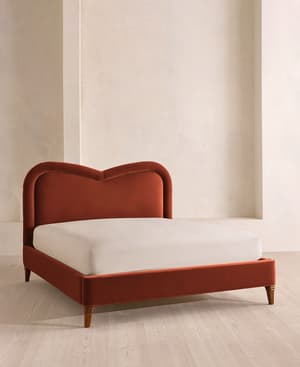 Keira Bed - King - Velvet - Rust - UK - Listing Image