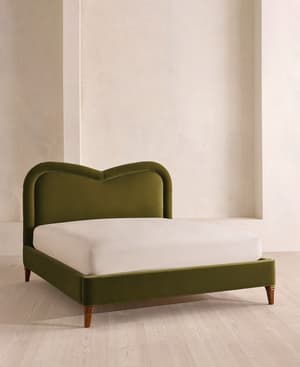 Keira Bed - Queen - Velvet - Olive - US - Listing Image
