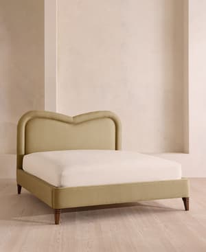 Keira Bed - King - Linen - Wheat - UK - Listing Image