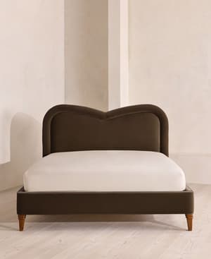 Keira Bed - King - Velvet - Chocolate - UK - Hover Image