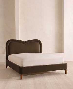 Keira Bed - Queen - Velvet - Chocolate - US - Listing Image