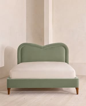 Keira Bed - King - Velvet - Seafoam - UK - Hover Image