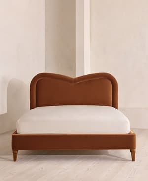 Keira Bed - Queen - Velvet - Cinnamon - US - Hover Image