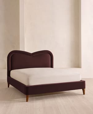 Keira Bed - King - Velvet - Aubergine - UK - Listing Image