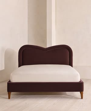 Keira Bed - Queen - Velvet - Aubergine - US - Hover Image