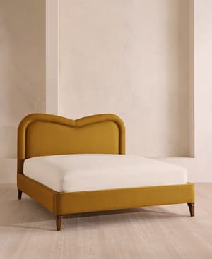Keira Bed - King - Linen - Turmeric - UK - Listing Image