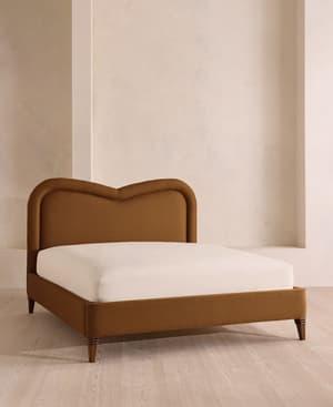 Keira Bed - King - Linen - Terracotta - UK - Listing Image