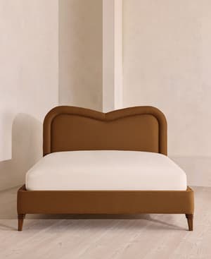 Keira Bed - King - Linen - Terracotta - UK - Hover Image