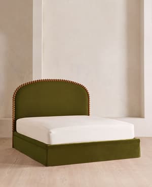 Mika Bed - Superking - Velvet - Olive - Listing Image