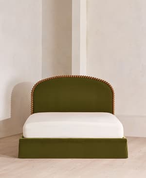 Mika Bed - Superking - Velvet - Olive - Hover Image