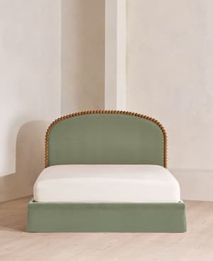 Mika Bed - King - Velvet - Seafoam - UK - Hover Image