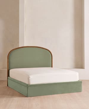 Mika Bed - Queen - Velvet - Seafoam - US - Listing Image