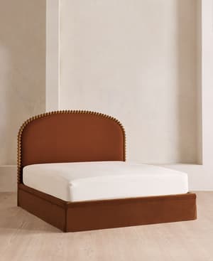 Mika Bed - King - Velvet - Cinnamon - UK - Listing Image