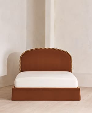 Mika Bed - Queen - Velvet - Cinnamon - US - Hover Image