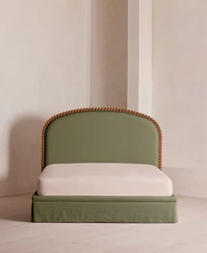 Mika Bed - Queen - Linen - Sage - US - Hover Image