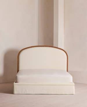 Mika Bed - Queen - Linen - Bisque - US - Listing Image