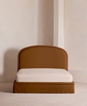Mika Bed - Queen - Linen - Terracotta - US - Hover Image