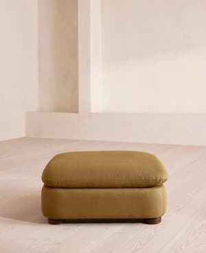 Rava Ottoman - Linen - Ochre - Listing Image