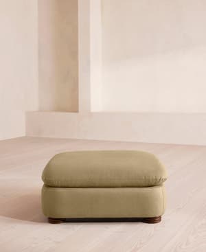Rava Ottoman - Linen - Wheat - Listing Image