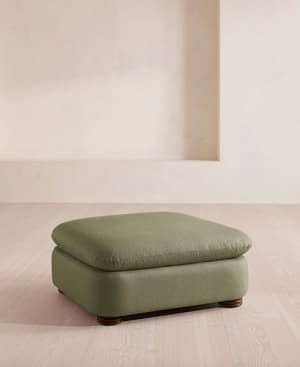 Rava Ottoman - Linen - Sage - US - Hover Image