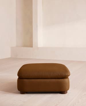 Rava Ottoman - Linen - Terracotta - UK - Listing Image