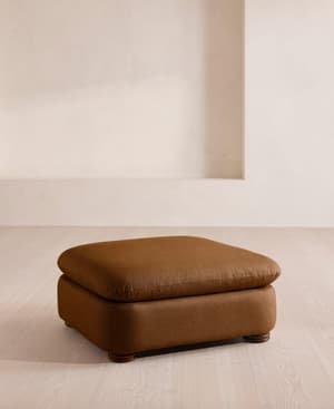 Rava Ottoman - Linen - Terracotta - US - Hover Image