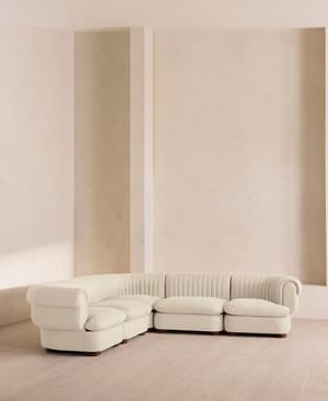 Rava Modular Sofa - Corner Sofa - Linen - Bisque - Hover Image