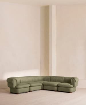 Rava Sectional Sofa - Corner Sofa - Linen - Sage - US - Listing Image
